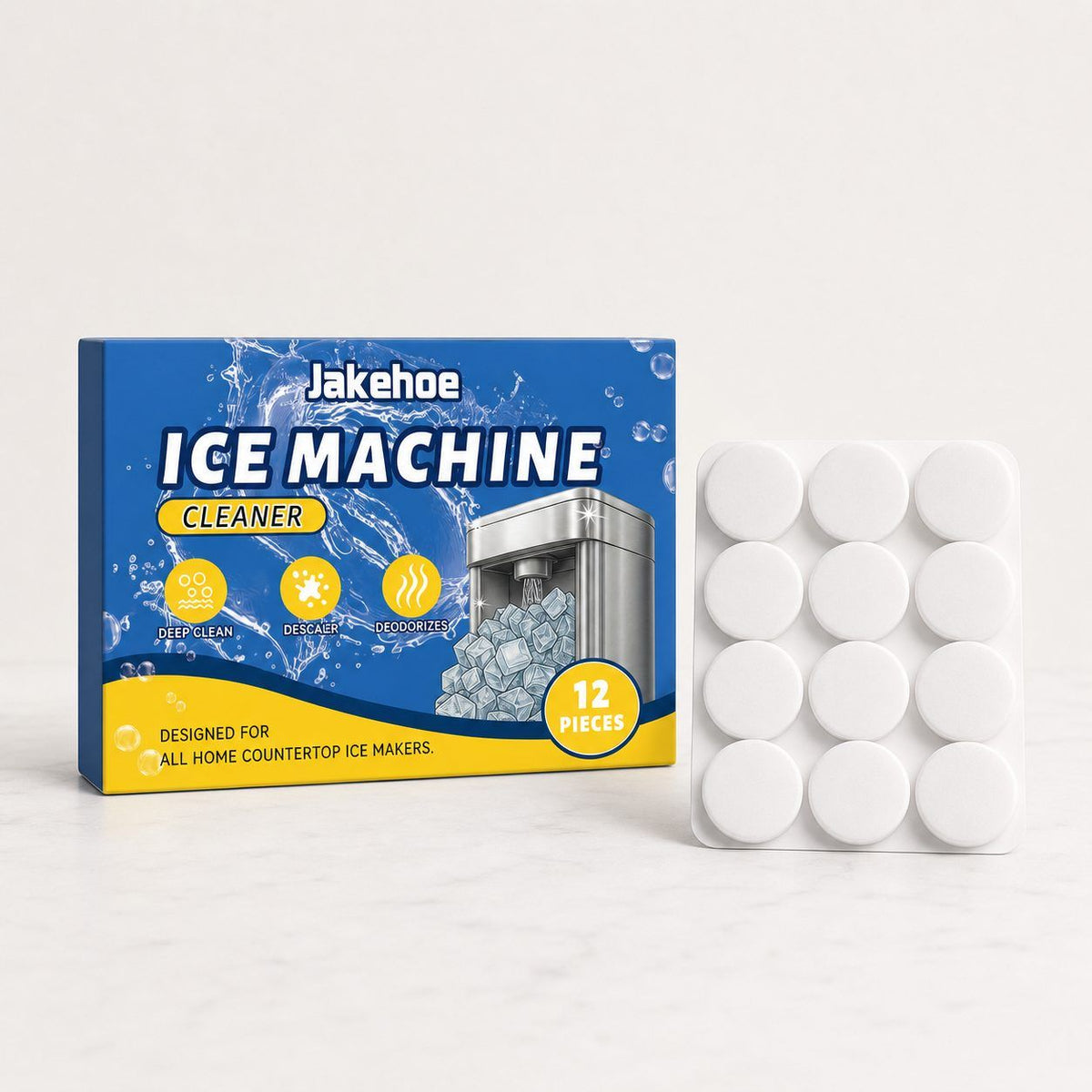 JAKEHOE Ice Maker Cleaning Tablets, 12 Tablets